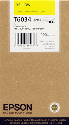 Epson T6034 Amarelo Cartucho de tinta