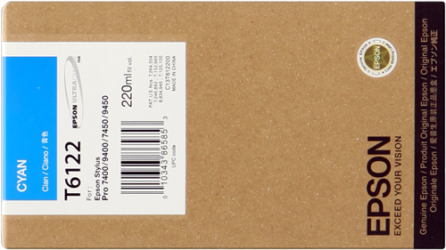 Epson T6122 Cyan Cartucho de tinta