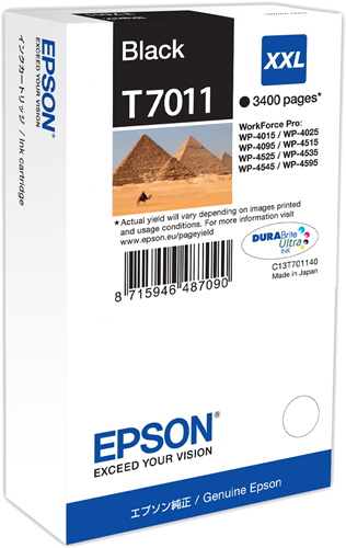 Epson T7011 XXL Preto Cartucho de tinta