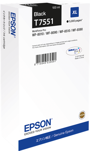 Epson T7551 XL black ink cartridge
