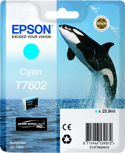 Epson T7602 cyan ink cartridge