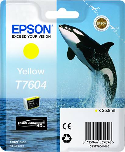 Epson T7604 żółty kardiż atramentowy