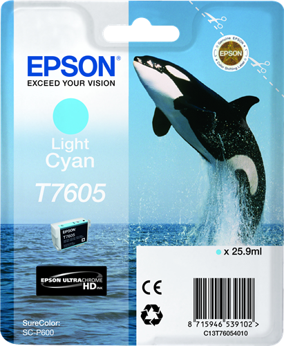 Epson T7605 Cian (claro) Cartucho de tinta
