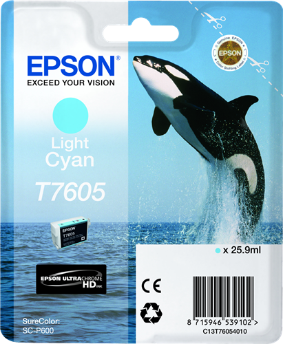 Epson T7605 Cyan (claro) Cartucho de tinta