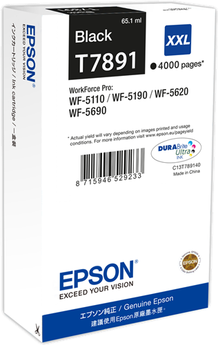 Epson T7891 XXL Preto Cartucho de tinta