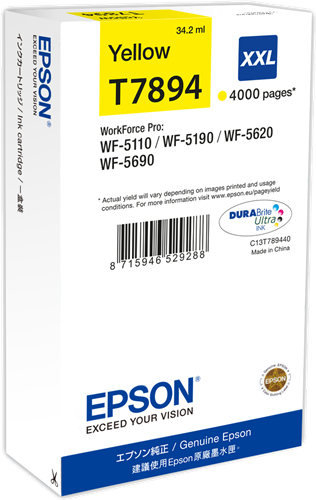 Epson T7894 XXL Amarelo Cartucho de tinta