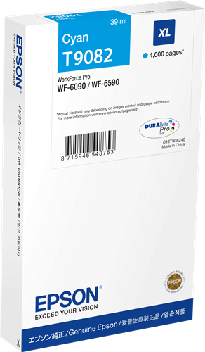 Epson T9082 XL cyan ink cartridge