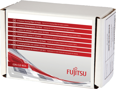 Fujitsu CON-CLE-W24 Paños de limpieza para escáneres F1 Paquete de 24 