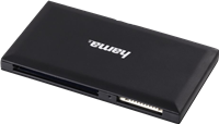 Hama 00181018 lecteur de cartes USB 3.0 multiformat SD/microSD/CF/MS, noir Noir(e)