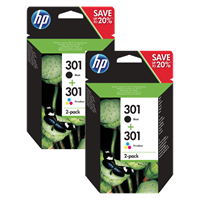 HP 301 Promo-Pack Multipack Schwarz / mehrere Farben