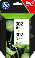 HP 302 Multipack Noir(e) / Plusieurs couleurs