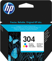 HP 304 várias cores Cartucho de tinta