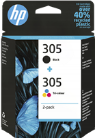 HP 305 Pack Preto / várias cores