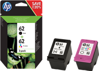 HP 62 Pack Preto / várias cores