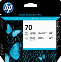 HP 70 Cabeça de impressão Preto (foto) / Gris (claro)