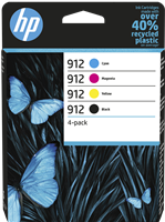 HP 912 Černá / tyrkysová / purpurová / žlutý