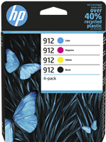 HP 912 Pack Preto / Cyan / Magenta / Amarelo