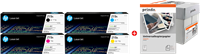 HP + Prindo Universal Papier 2500 Blatt Preto / Cyan / Magenta / Amarelo / Branco Value Pack 219A MCVP