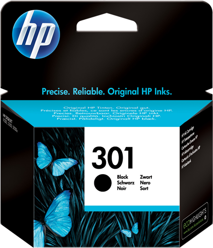 HP 301 Preto Cartucho de tinta