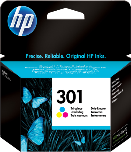HP 301 várias cores Cartucho de tinta