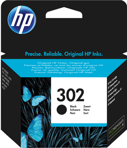 HP 302 Černá Inkoustovou kazetu