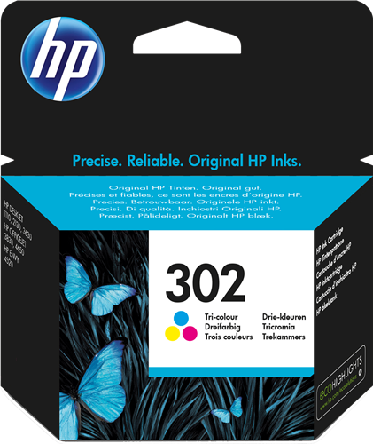 HP 302 várias cores Cartucho de tinta