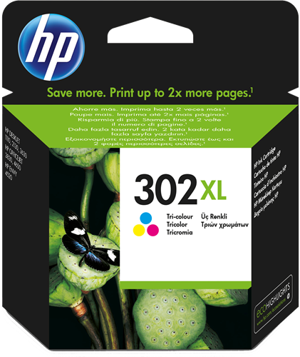 HP 302 XL várias cores Cartucho de tinta