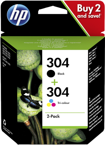 HP 304 Pack Preto / várias cores