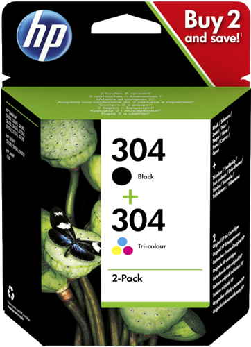 HP 304 zestaw czarny / różne kolory