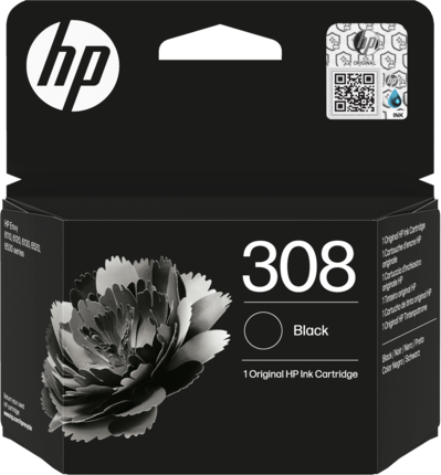 HP 308 Černá Inkoustovou kazetu