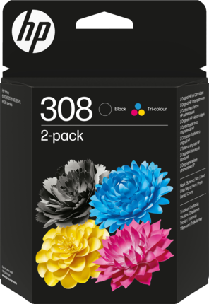 HP 308 Pack Preto / várias cores