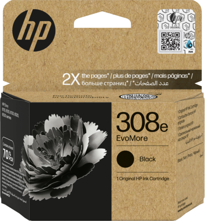 HP 308e Černá Inkoustovou kazetu