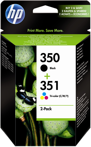 HP 350+351 Pack Preto / várias cores