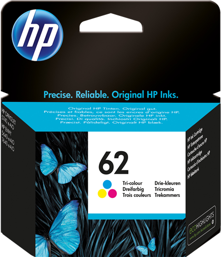 HP 62 várias cores Cartucho de tinta