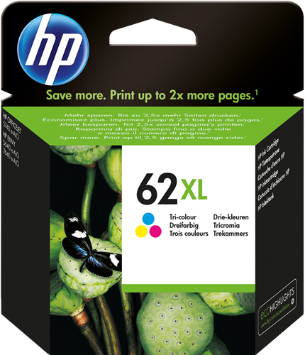 HP 62 XL meer kleuren inktpatroon
