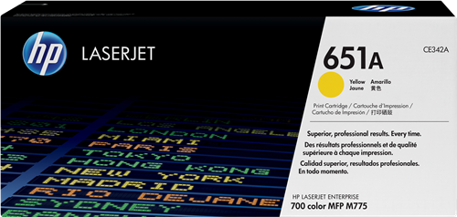HP 651A Amarelo Tóner