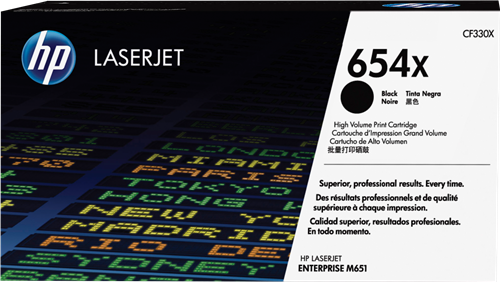 HP 654X Preto Tóner