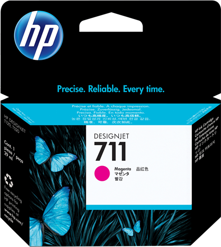 HP 711 purpurová Inkoustovou kazetu