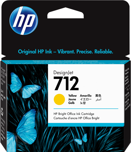 HP 712 Amarelo Cartucho de tinta