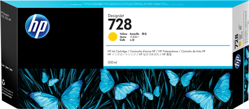 HP 728 Amarelo Cartucho de tinta