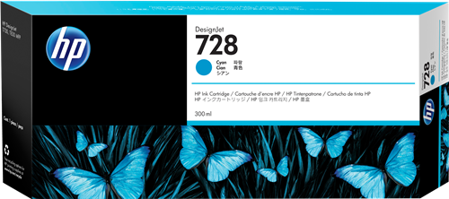 HP 728 Cyan Cartucho de tinta