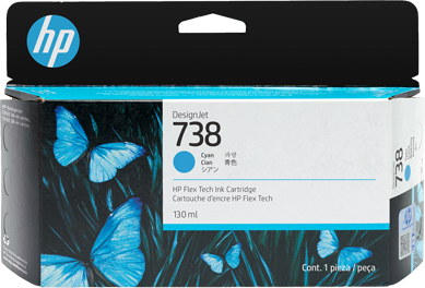 HP 738 Cyan Cartucho de tinta