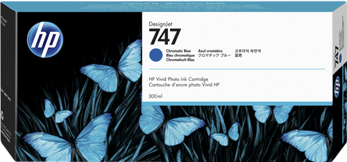 HP 747 Bleu Cartouche d'encre