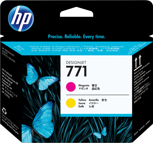 HP 771 purpurová / žlutý