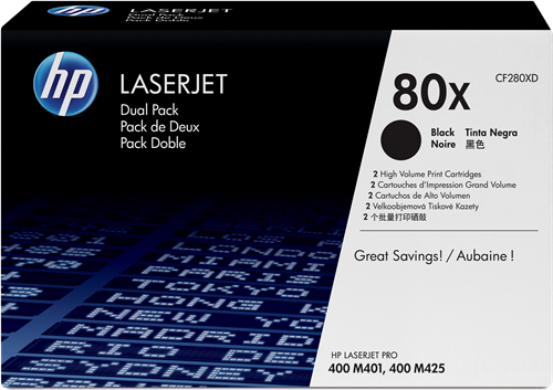 HP 80X Pack Preto