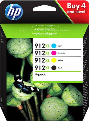 HP 912 XL Pack Preto / Cyan / Magenta / Amarelo