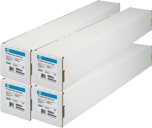 HP Carta per stampanti a getto d'inchiostro Bright White, 610 mm x 45,7 m Bianco