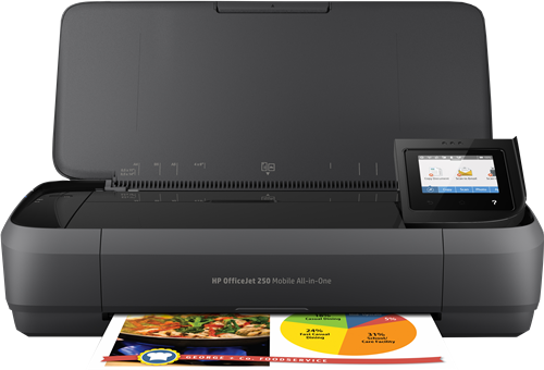 HP OfficeJet 250 Mobiler Impressora a jato de tinta Preto