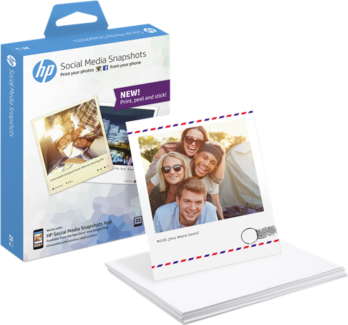 HP Social Media Snapshots - Carta fotografica 10x13 Bianco