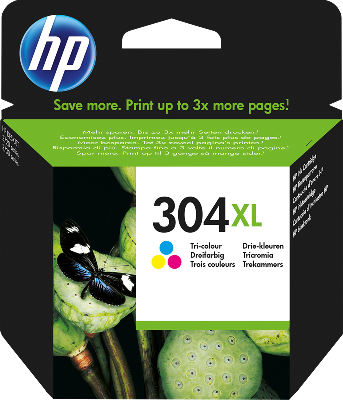 Cartouches compatibles HP 304 XL noire et trois couleurs pour HP